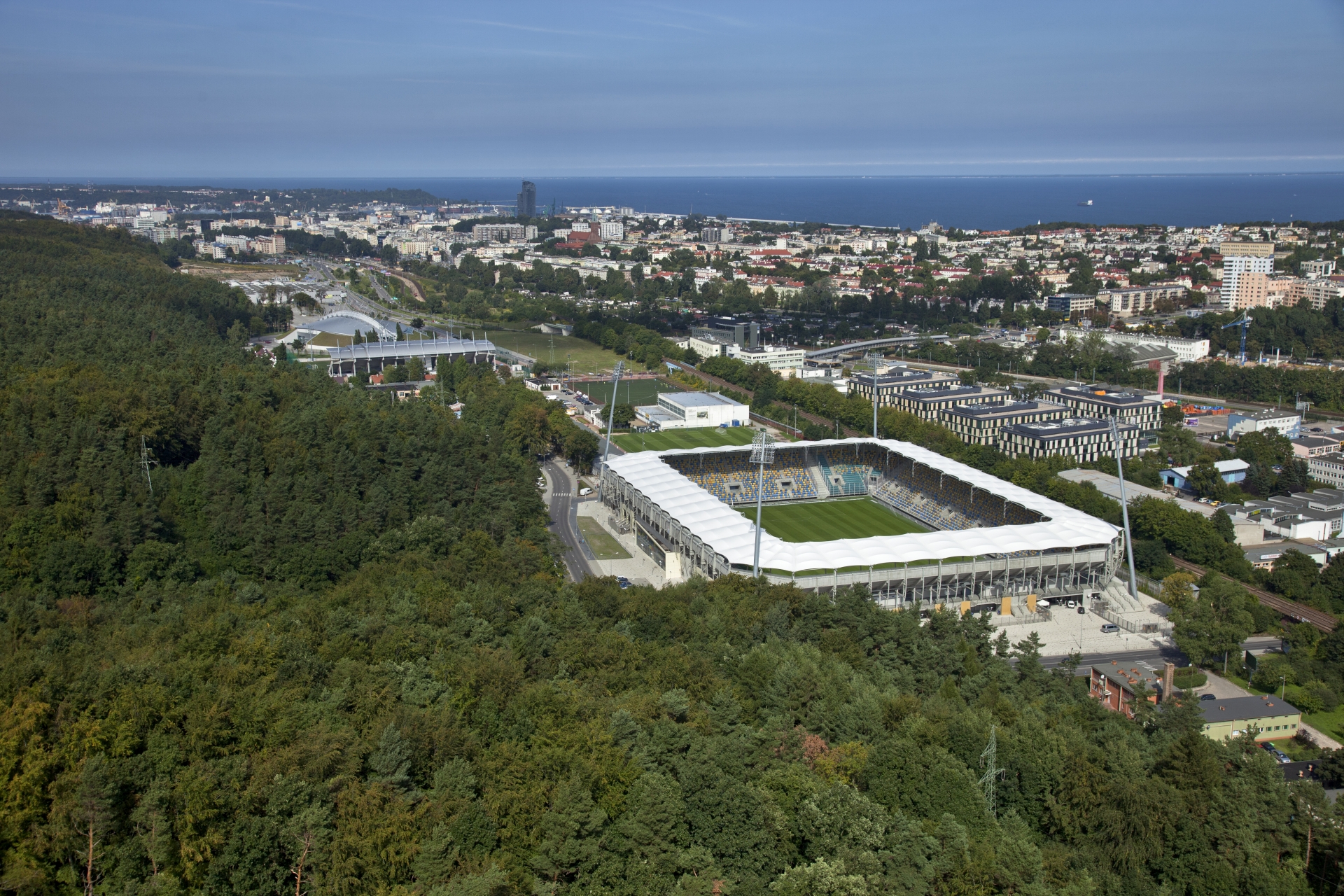 Stadion Miejski w Gdyni z lotu ptaka