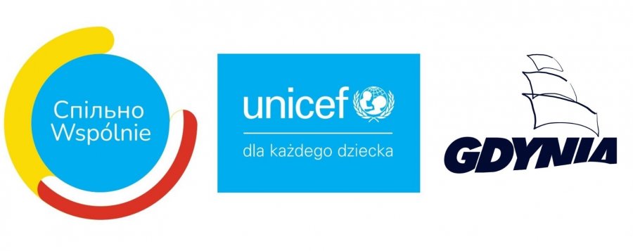 logotypy Unicef i Gdyni
