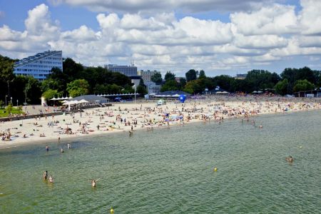 widok na kąpielisko w Gdyni