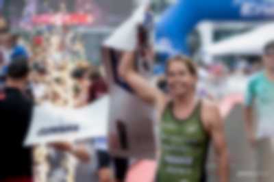 Na zdjęciu widzimy uczestniczkę poprzednich zawodów Enea IRONMAN 70.3 Gdynia / fot. GCS