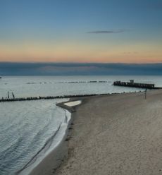 Plaża na Babich Dołach wieczorem