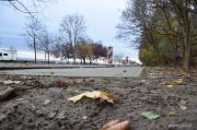 Bieżnia na bulwarze nadmorskim w trakcie budowy