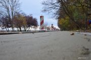 Bieżnia na bulwarze nadmorskim w trakcie budowy