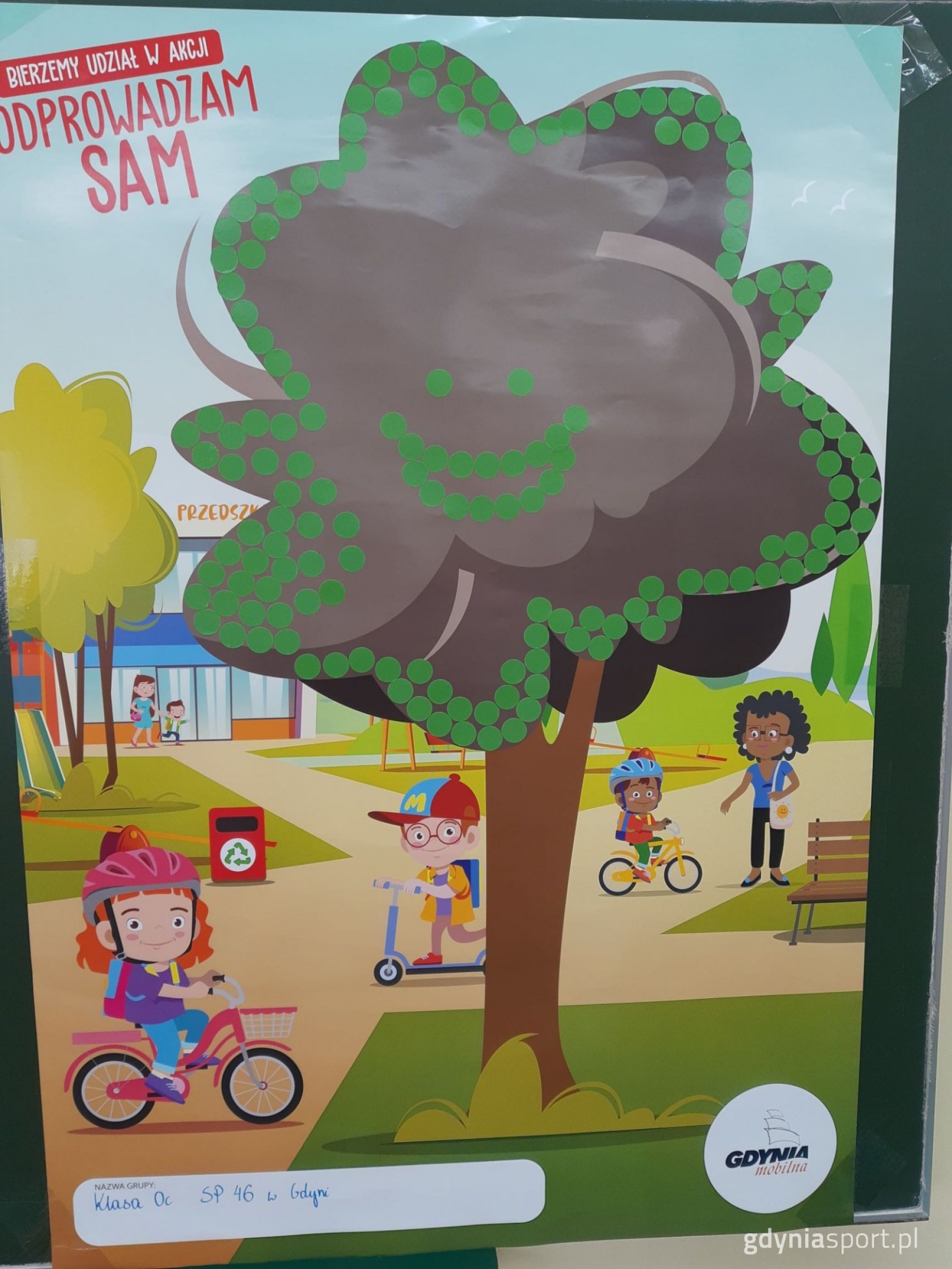 plakat programu Odprowadzam Sam