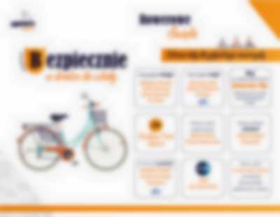 Grafika prezentuje okładkę książeczki z logiem "Gdynia Sport" oraz kolorowy rower. Druga strona to kalendarz z najważniejszymi datami - świętami rowerzysty w Gdyni