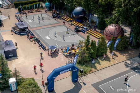 boiska do koszykówki 3x3 z lotu ptaka