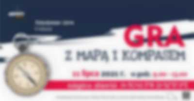 Gra z mapą i kompasem - plakat