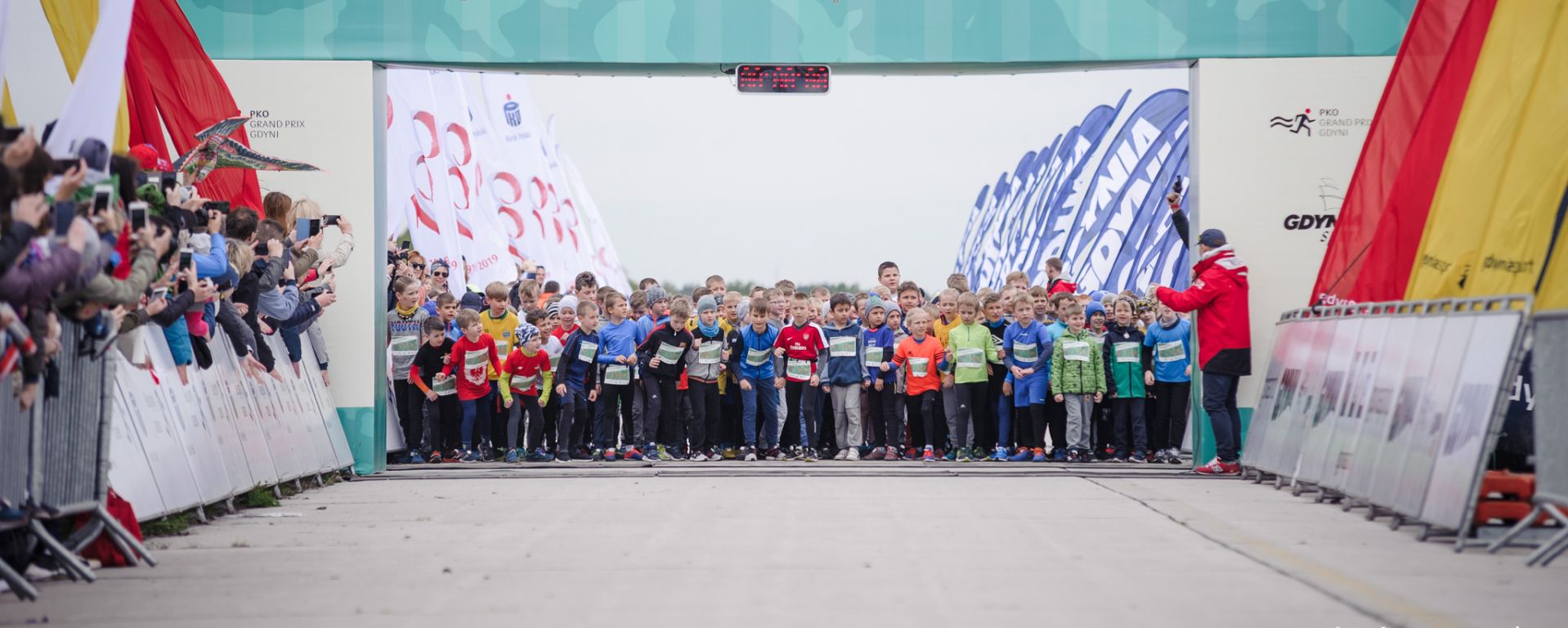 Dzieci podczas biegu Europejskiego w Gdyni 