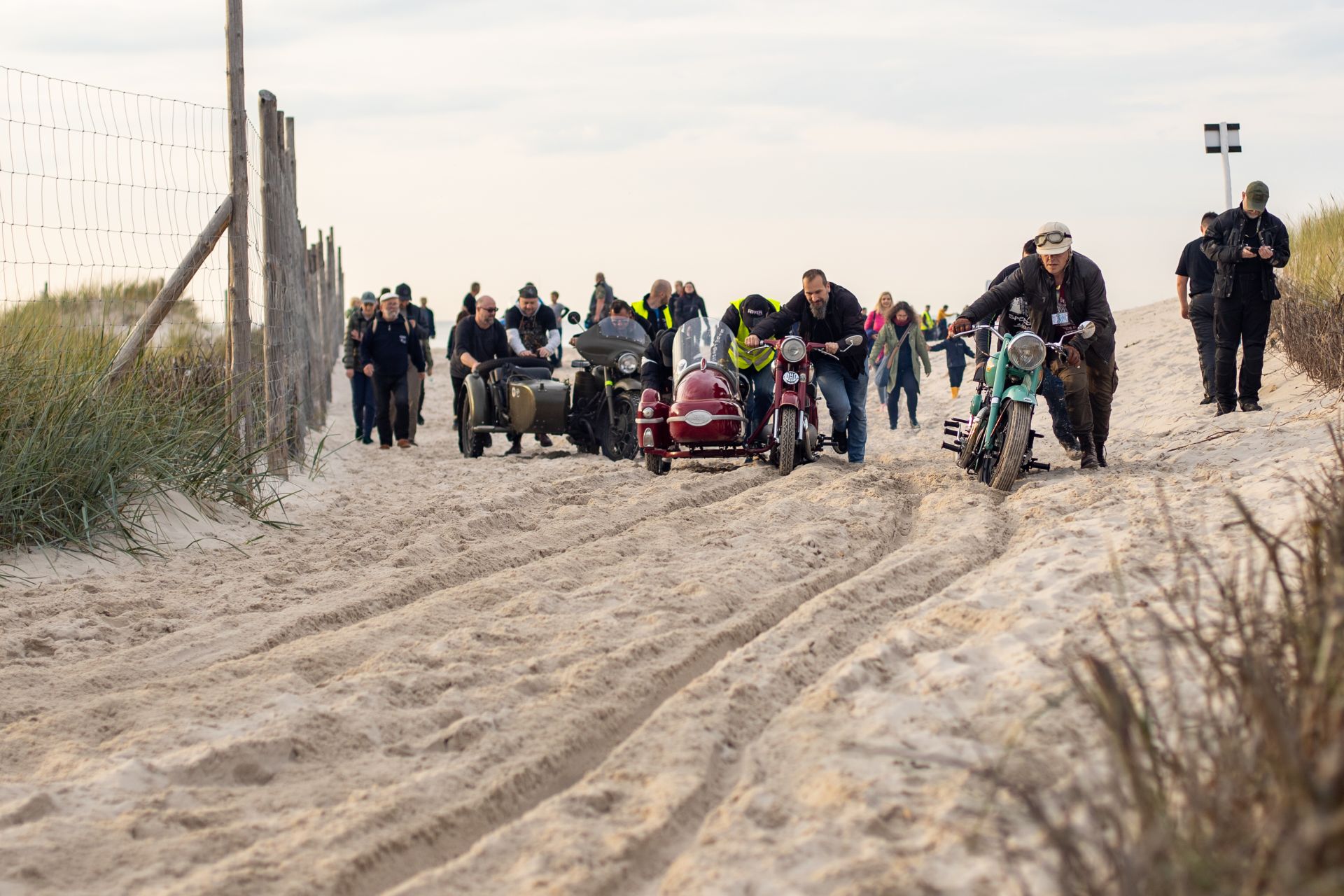 Motocykliści podczas Bałtyckiego Rajdu 