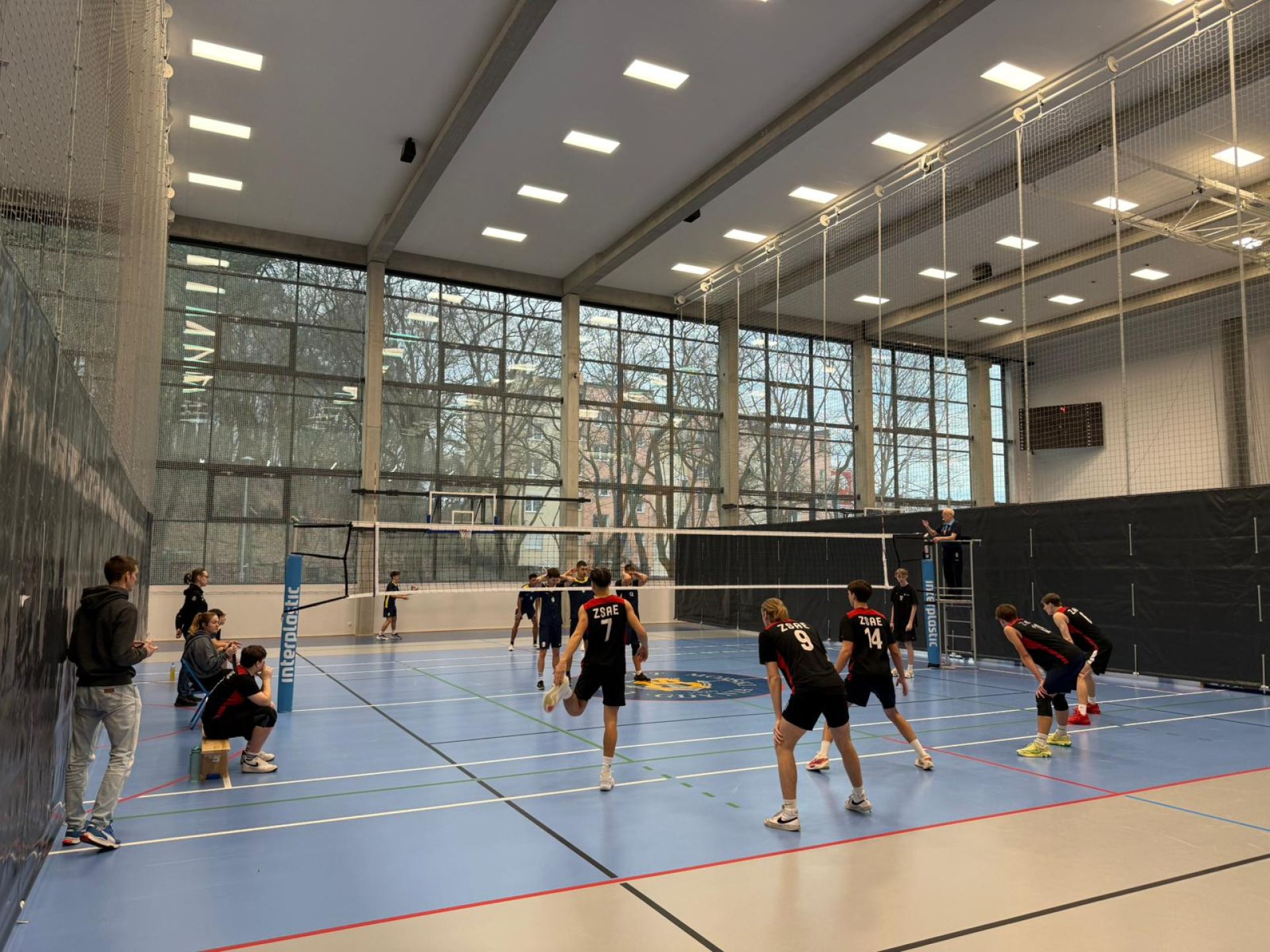 zawodnicy grający w siatkówkę