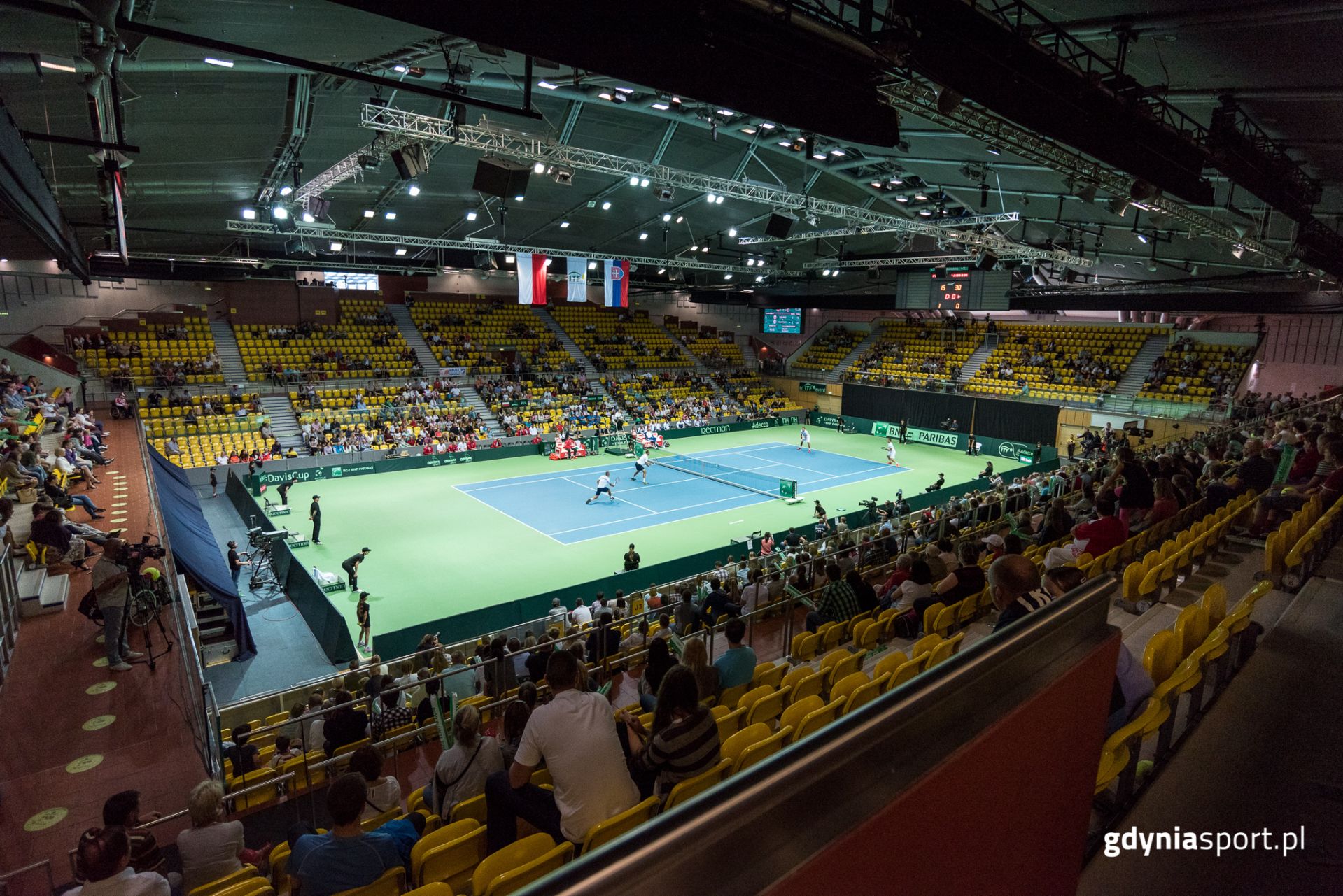 Mecz tenisowy w Polsat Plus Arenie Gdynia