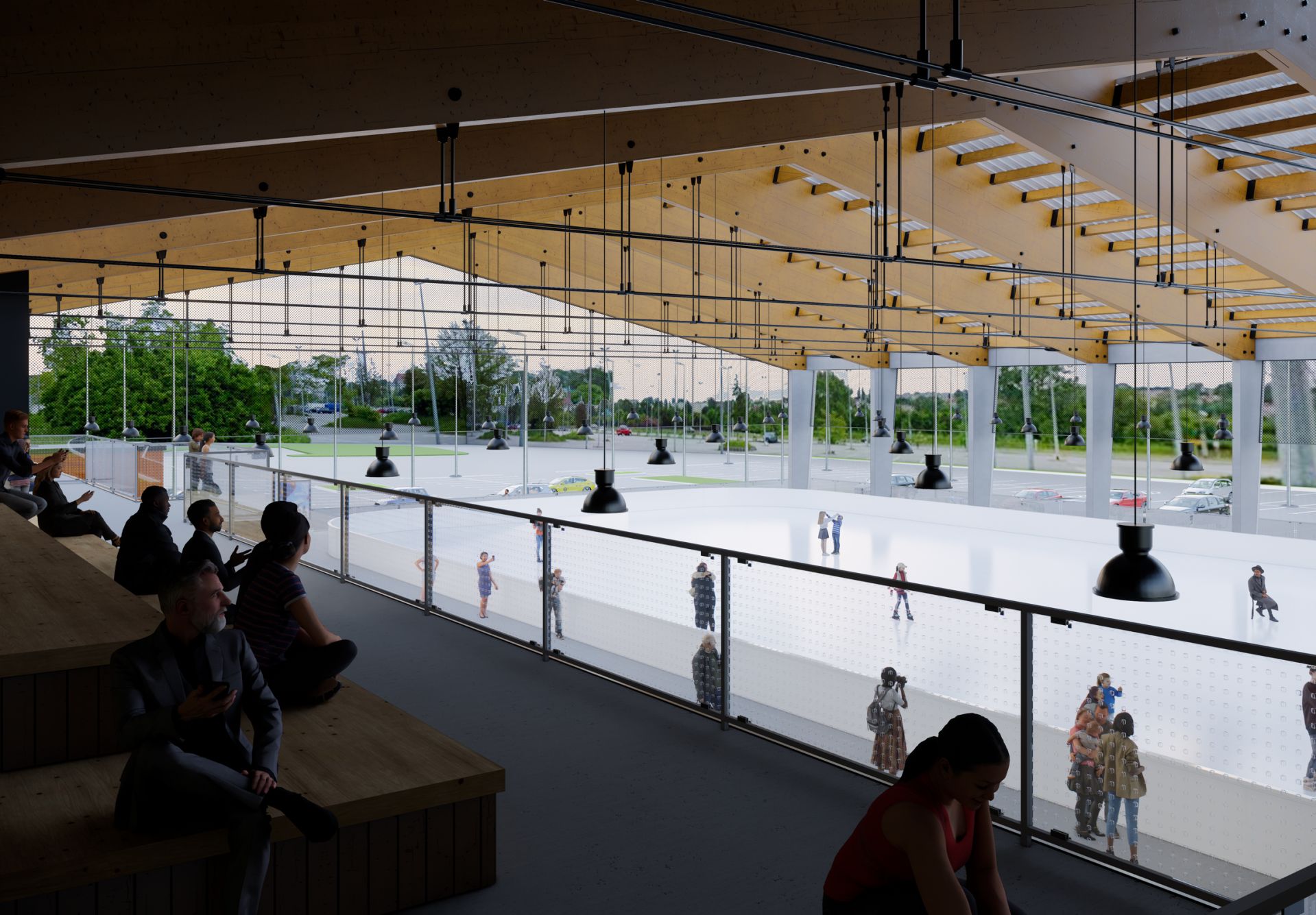 Zadaszone lodowisko powstanie przy ul. Kazimierza Górskiego (wizualizacja)