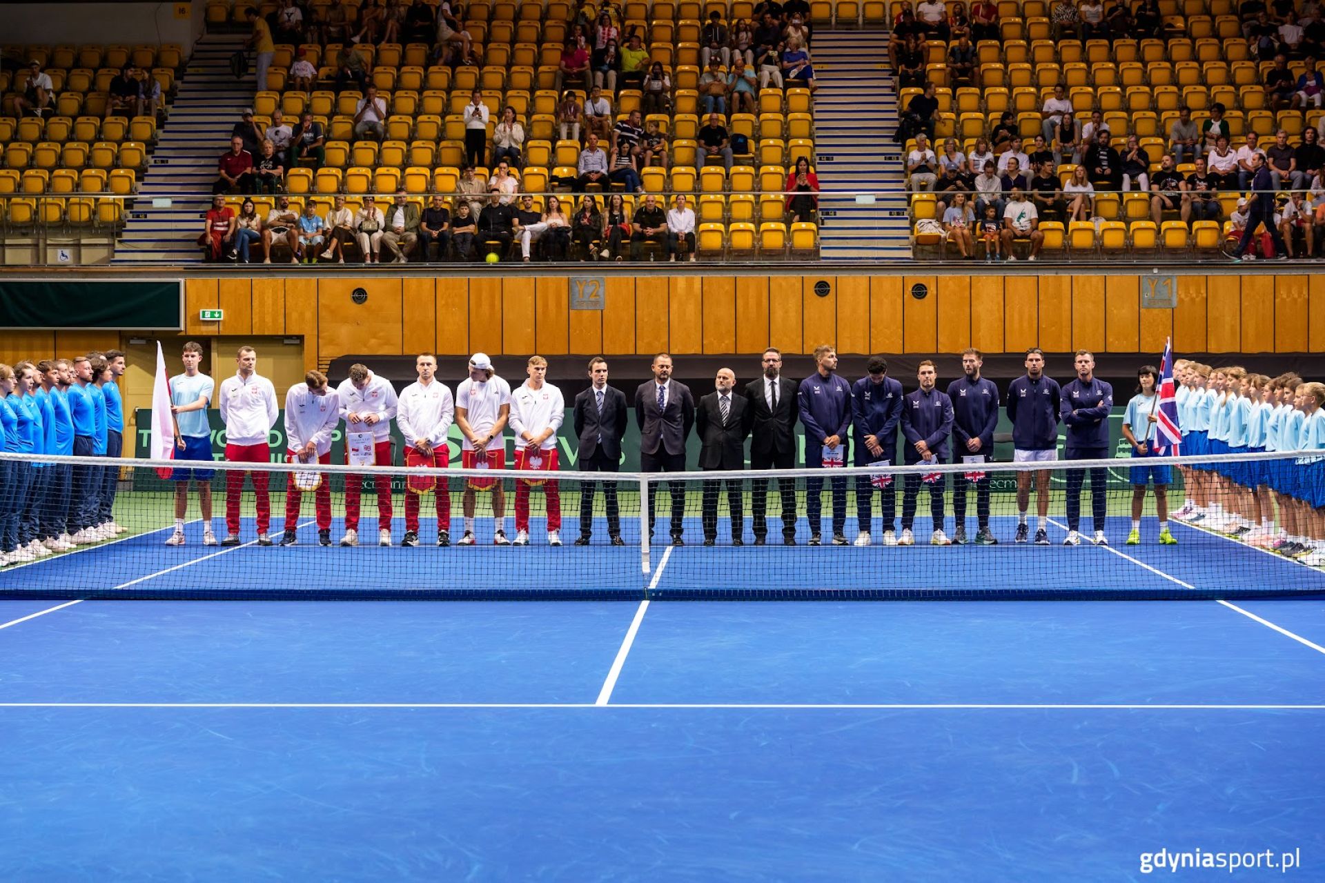 Davis Cup 2025 - reprezentacja Polski i Wielkiej Brytanii przed meczem
